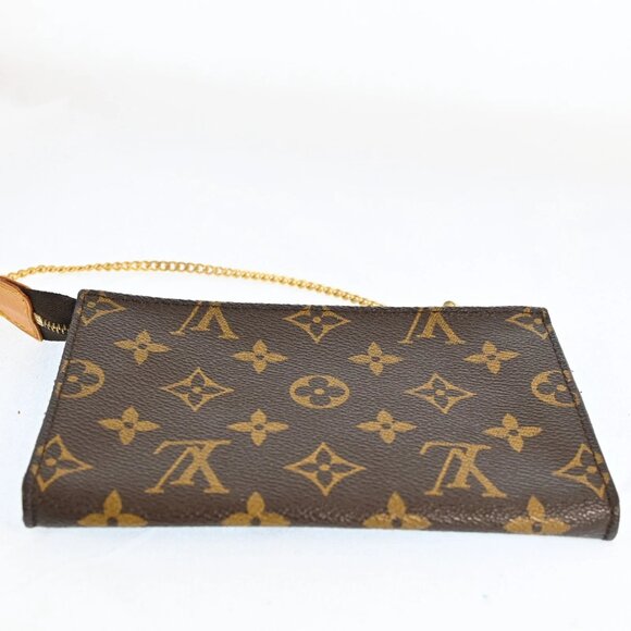 Authentic LOUIS VUITTON Monogram Bucket PM Pouch with Chain bsj425-110825 - Picture 10 of 16
